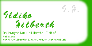 ildiko hilberth business card